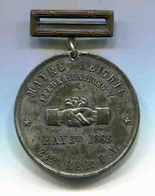 1863 Ely Medal 23rd PA Birney's Zouaves Fredericksburg Civil War Only 100 Issued