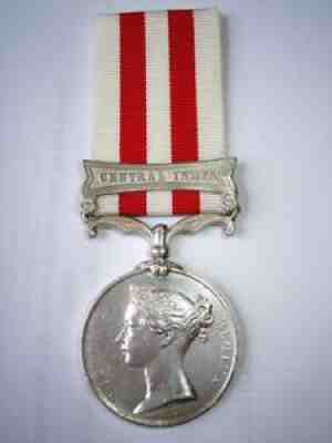 Victorian Indian Mutiny Central India medal Pte Coultrup 14th Hussars of London