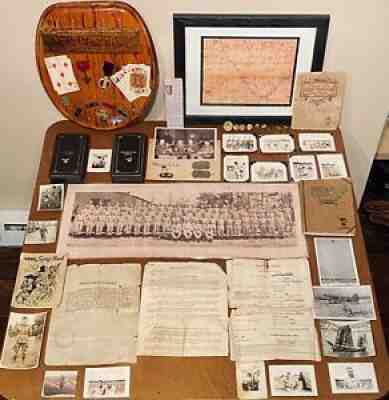 Rare WW2 101st Airborne World War 2 Documents Medals Map Photos Tags Wings Heart