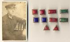 Soviet red Orders star Original Banner Boards rank pins 1930-1940 photo (1825)