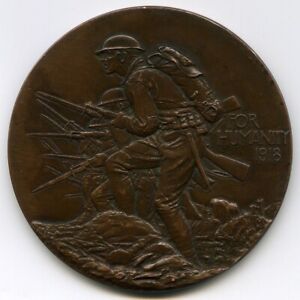 1918 For Humanity Williams College War Service Medal, WWI, by James Earle Fraser