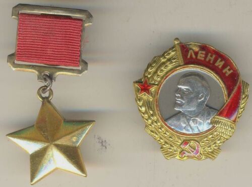 Soviet  red Medal Banner Order Hero Soviet Union Lenin Tank Valentine   (#1725)