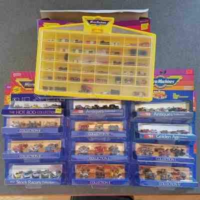 Huge Lot Galoob Micro Machines Loose and Carded 12 Sets 47 Loose Carrying Case