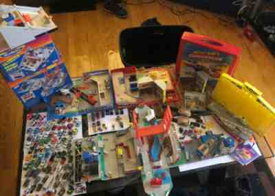 Lot Galoob Micro Machines 100 Cars Boxes Carrying Case City Airport Service