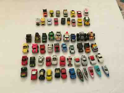 (58) Piece 1980's Micro Machines Vintage Lot of cars & boats