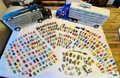 Mini Micro Machines Galoob 320+ Pieces Lot Carrying Cases Monster Truck Airplane