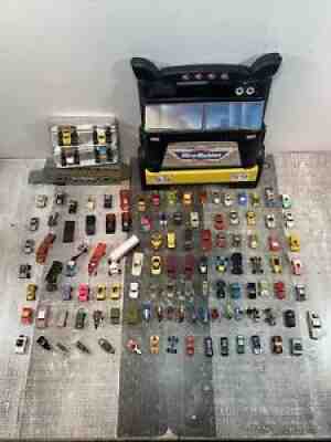 Vintage Micro Machines Lot of 114 w/ Trailer & Carrying Case Used Good Condition