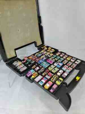 Vintage Micro Machines Carrying Case With 59 Cars: X-Rays/Chromers & Reflectors