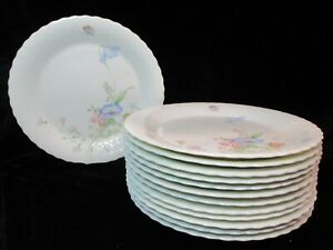 Mikasa Something Blue 13 Dinner Plates A7051 Bone China Narumi Japan 10 1/2