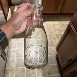 Milk Bottle, Miller Dairy, Orange Pyro ACL, One Pint, Indiana, Vintage –  Antigo Trunk