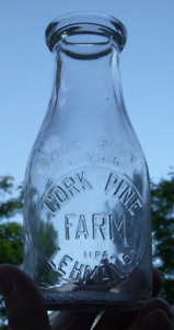 Cork Pine farm dairy, Lehman, PA ISP pint milk bottle