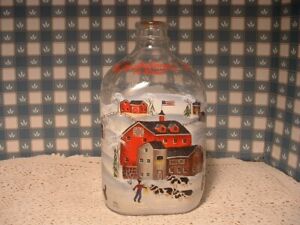 VINTAGE GAL. QUALITY DAIRY ST. LOUIS, MILK BOTTLE WINTER FARMS COWS, HANDPAINTED