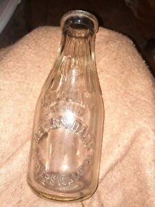 Vintage Hooversville PA Milk Bottle Quart Meyers Dairy