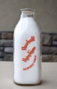 NEWHALL DAIRY FARMS QT Milk Bottle, NEWHALL, SANTA CLARITA CALIFORNIA CAL Bottle