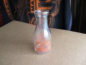 Vintage Yoder Dairy Milk Pint Bottle Pyro Oyster Point VA -Newport News Virginia