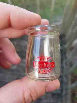 Barbers ice cream milk creamer jar Barber's Dairy Birmingham, AL ALA Alabama 