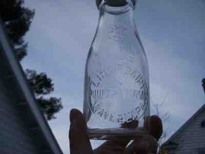 Linair Dairy & Poulttry Farm Dairy, Waverly, PA pint milk bottle