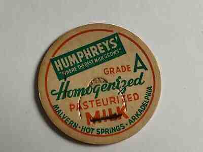 Humphreys' Dairy Milk Bottle Cap - Malvern, Hot Springs, Arkadelphia