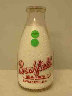 SRPQ Milk Bottle Brookfield Dairy Farm Syracuse NY 1942 PAUL GEISS