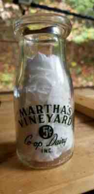 Nice Martha's Vineyard Half Pint Milk Bottle Massachusetts Nice Colored ...