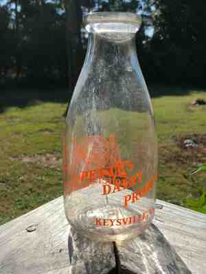 Vintage PETTUS DAIRY Milk Bottle KEYSVILLE VA VIRGINIA 