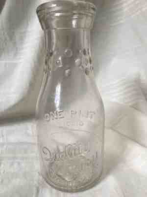 Vintage Pint Milk Bottle Quality Dairy Co. Springfield Illinois 1939
