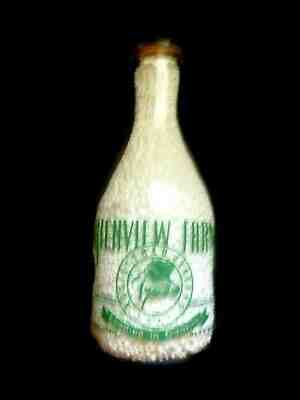 Vintage Glenview Farm, Quart Milk Bottle from Tuscumbia, AL Alabama Nice