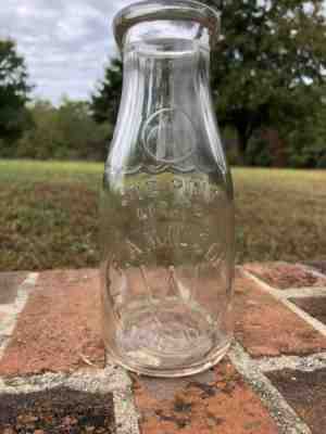 F.A. Wilson Dairy Embossed Pint Milk Bottle Lexington NC