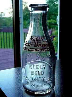 TRPQ 1935 Neely Bend B.W. BATEY Madison TENNESSEE Tenn. TN. dairy milk bottle