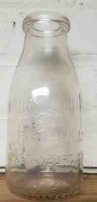 Nice Vintage Round One Pint J.H. Smith Farms Milk Bottle From Spartanburg, S.C 