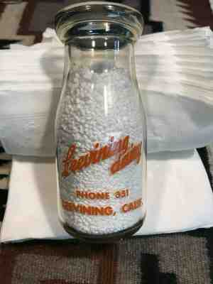 Very Rare 1940's Pyro Milk Bottle Lee Vining Dairy, Lee Vining, Mono Co Ca Inyo