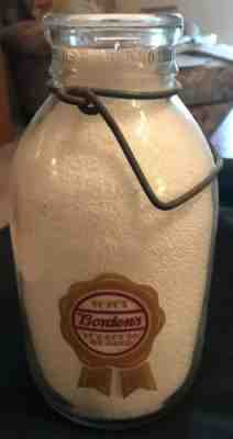 If Its Bordens Its Got To Be Good Dairy ACL Half Gallon Milk Bottle Metal Handle