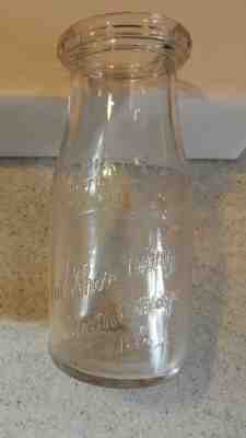 Lake Shore Dairy North Chicago, ILL IL Illinois Embossed Half Pint Milk Bottle