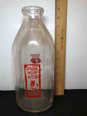 1/2 Gal. GLASS MILK BOTTLE — Modern Division Lake To Lake, Sheboygan, Wis