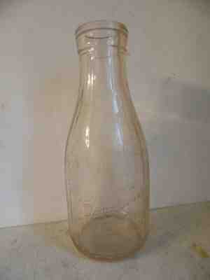 Vintage  RIVERVIEW DAIRY ROCK HILL SC Milk Bottle EMBOSSED  1 QUART ADVERTISING 