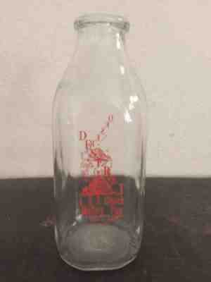 Vintage Milk Bottle Deseret LDS Church Welfare Plan Mormon 1 Quart