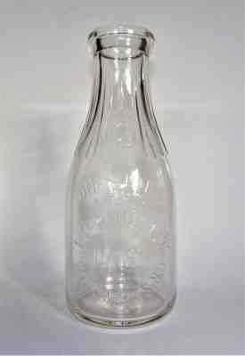 Scarce COLUMBUS NJ LIPPINCOTT'S DAIRY Clean Quart Old Milk Bottle