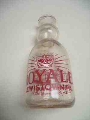 Royale Cream Top Milk Bottle Lewistown Pennsylvania One Quart Pyro