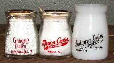 GNAGEY'S DAIRY MEYERSADLE PA BUTTERCUP COW ACL PYRO ROUND CREAMER MILK BOTTLE NR