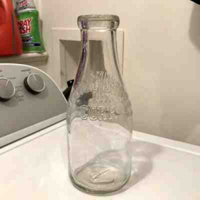 Qt Milk Bottle Service Stores Corp Sparrows Point MD Bethlehem Steel Emb Scarce