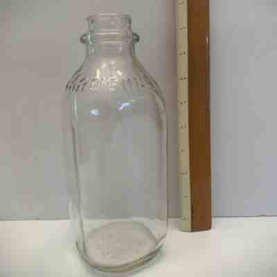 Vintage Harbison's 1 quarat clear milk bottle