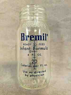 Unusual Embossed ACL Borden's Bremil Infant Formula Four Ounce Bottle