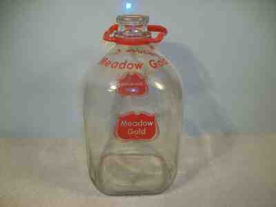 Meadow Gold Milk Company One Gallon Milk Bottle Clean! M-5068