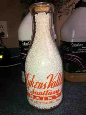 TRPQ MILLERSBURG PA LYKENS VALLEY SANITARY DAIRY BABY SCENE MILK BOTTLE