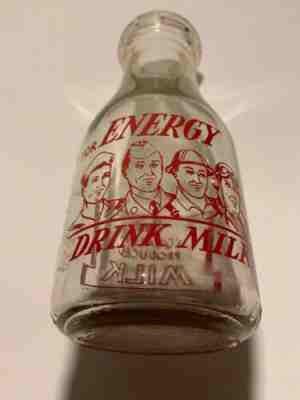 1943 California WWII Energy Milk Bottle army, navy, Air Force 