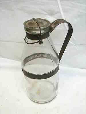 A.G. Smalley 1898 Patent Milk Bottle Handle Tin Top Lid Antique Dairy Farm 4