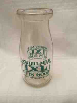 Vintage Half Pint Milk Bottle Nob Hill Dairy Colorado Springs Colorado