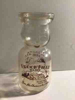Hellertown PA Cream Top Baby Face Brookfield Farm Dairy Milk Bottle