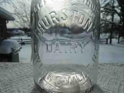 REHP Milk Bottle Thurston Thurston's Dairy Farm Taylorsville NC ALEXANDER COUNTY