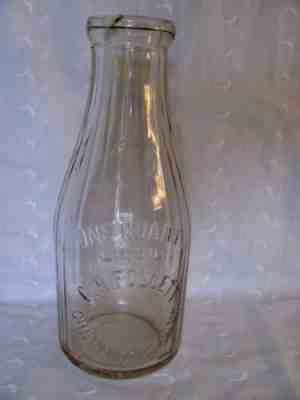 Milk Bottle ~ FOLLETT DAIRY ~ CHENANGO LAKE ~ NORWICH, NY  ~ Quart